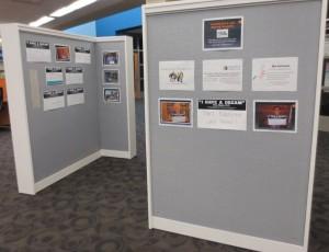 Display on the "T-Walls" at the Iowa City Public Library