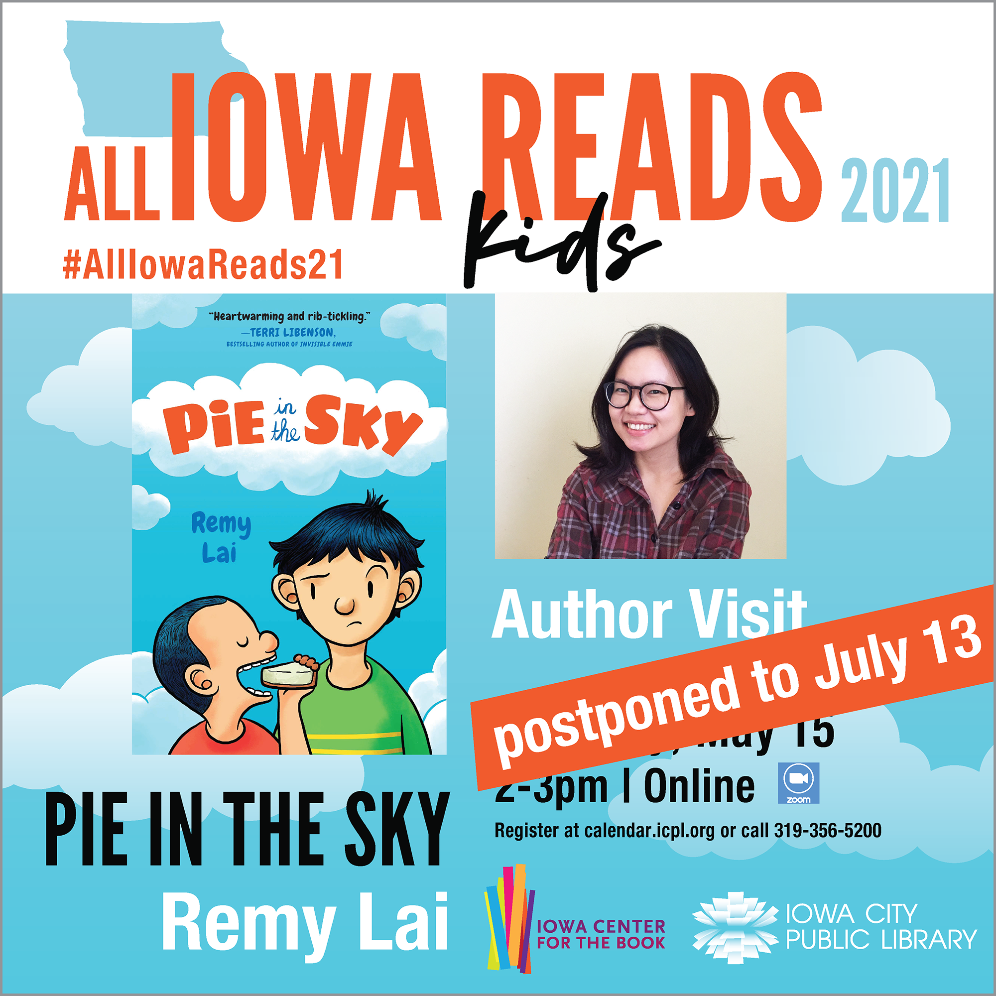 POSTPONED 2021 Kids All Iowa Reads Virtual Author Visit Iowa City