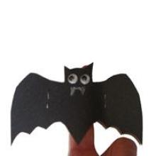 Bat finger puppet