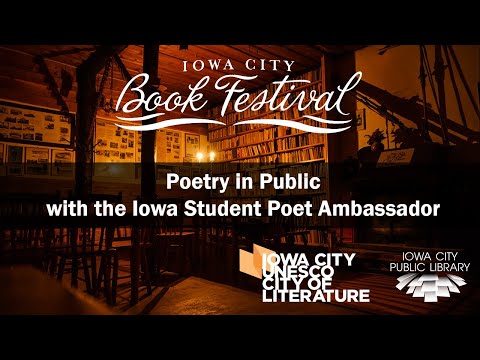 Poetry in public with the Iowa Student Poet Ambassador